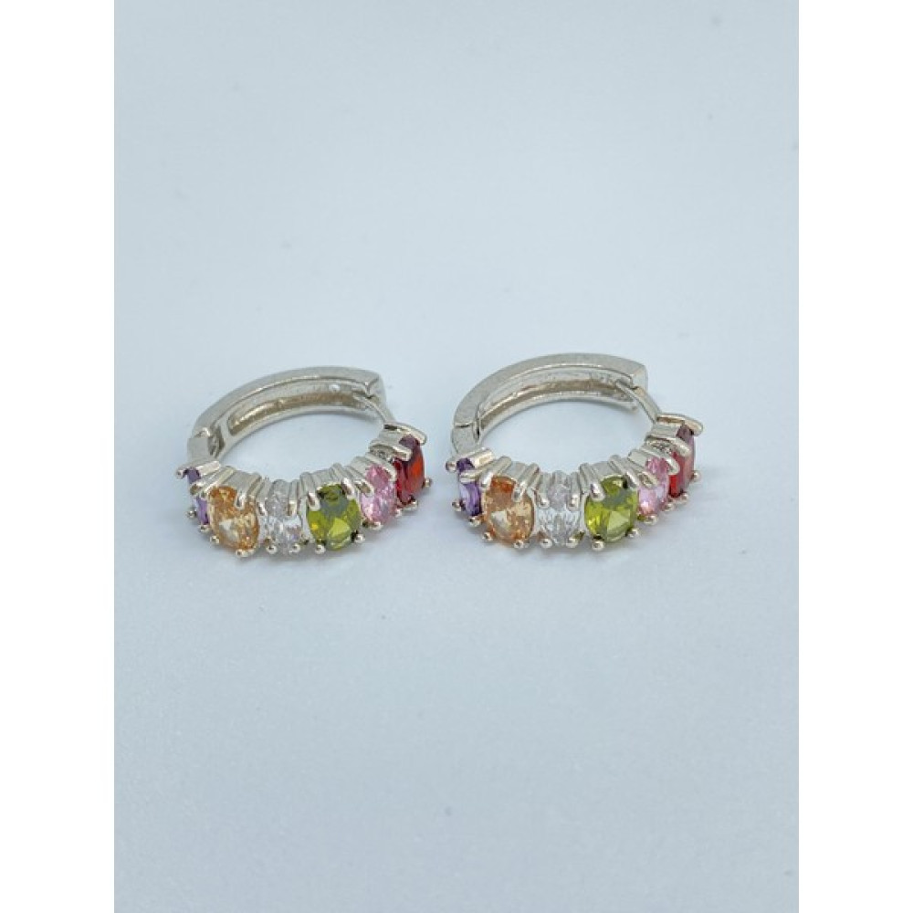 Fashion Jewelry Gümüş Rengi Taşlı Halka Küpe Bijuteri Küpe Fiyatı