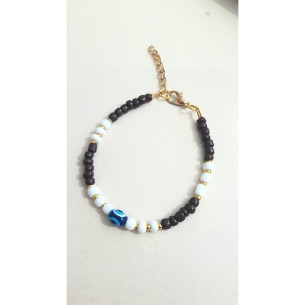 Fashion Jewelry Kahve-Beyaz Boncuklu Bileklik Saat ve Bileklik Aksesuarı Fiyatı