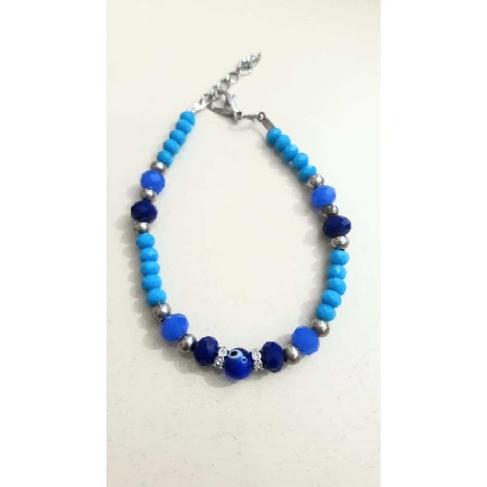 Fashion Jewelry Kristal Boncuklu Mavi Bileklik Saat ve Bileklik Aksesuarı Fiyatı