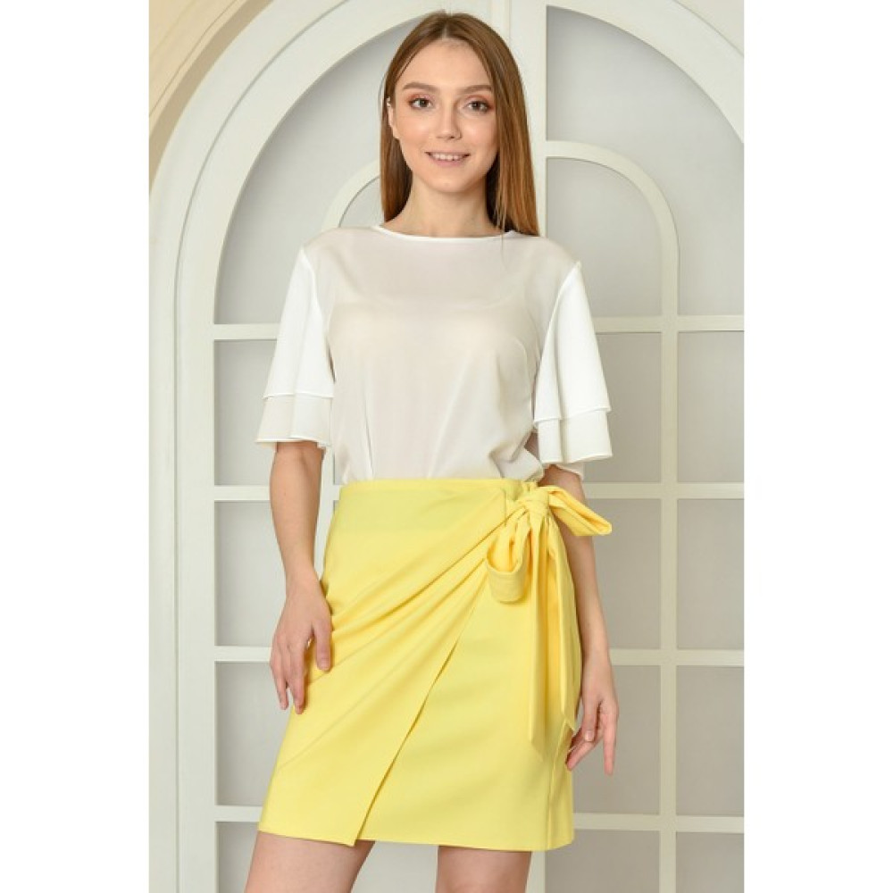 Fashion Light Sarı Cep Detaylı Etek FL0015 Etek Fiyatı