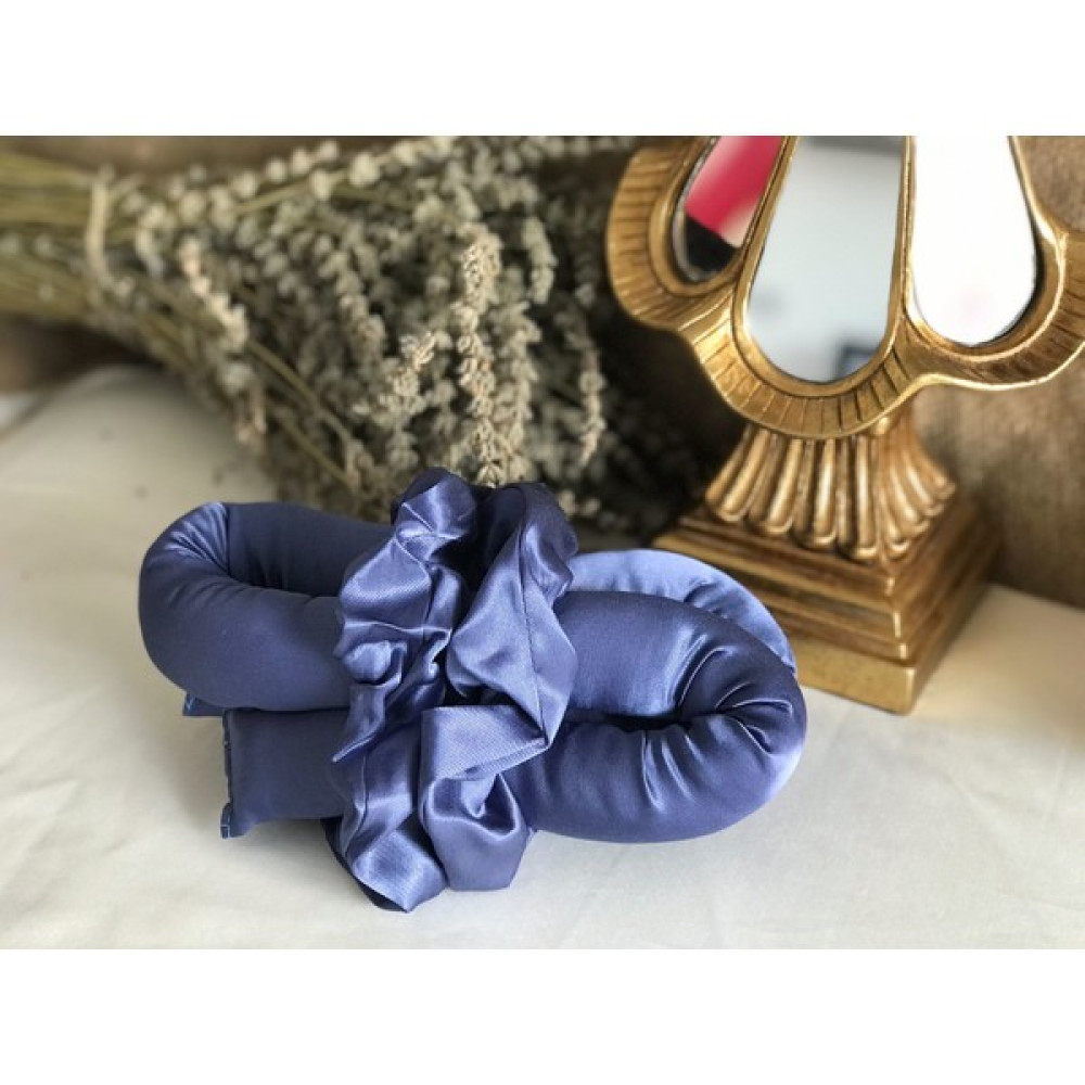 Fashionsbutik Isısız Saç Şekillendirici Saç Sosisi Ipek Saten Toka Seti - Mavi Saç Fırçası ve Tarağı Fiyatı