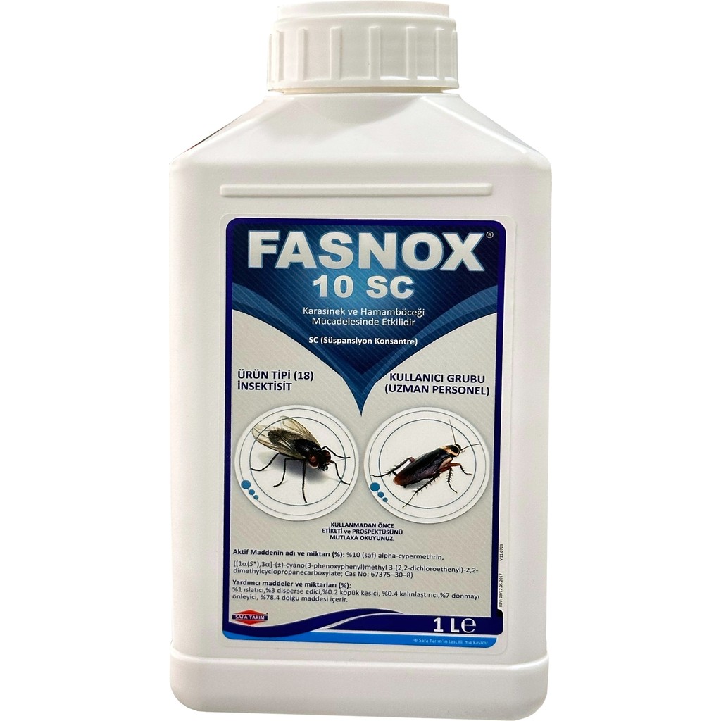 Fasnox 10 SC Kokusuz Haşere Öldürücü Karasinek Hamam Böceği Haşere İlacı 1 lt Diğer Fiyatı
