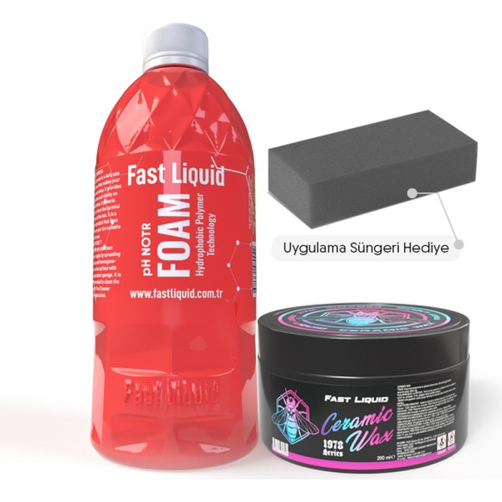 Fast Liquid Yıka Parlat Ceramic Wax + Ph Notr Foam 500 ml Oto Boyaları Fiyatı