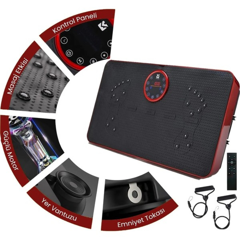 Fastgo Bluetoothlu Güçlü Motorlu Titreşimli Egzersiz Aleti 3 Güç Moduna 5 Programlı Titreşimli Spor Aleti Kondisyon Aletleri Fiyatı
