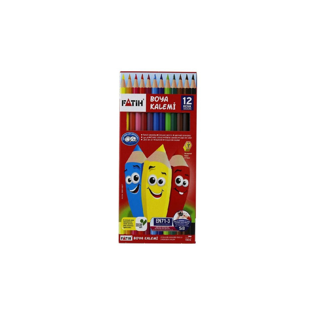 Fatih 12 Renk Kuru Boya 1/1 Tam Boy 33112 Kuru Boya Kalemi Fiyatı