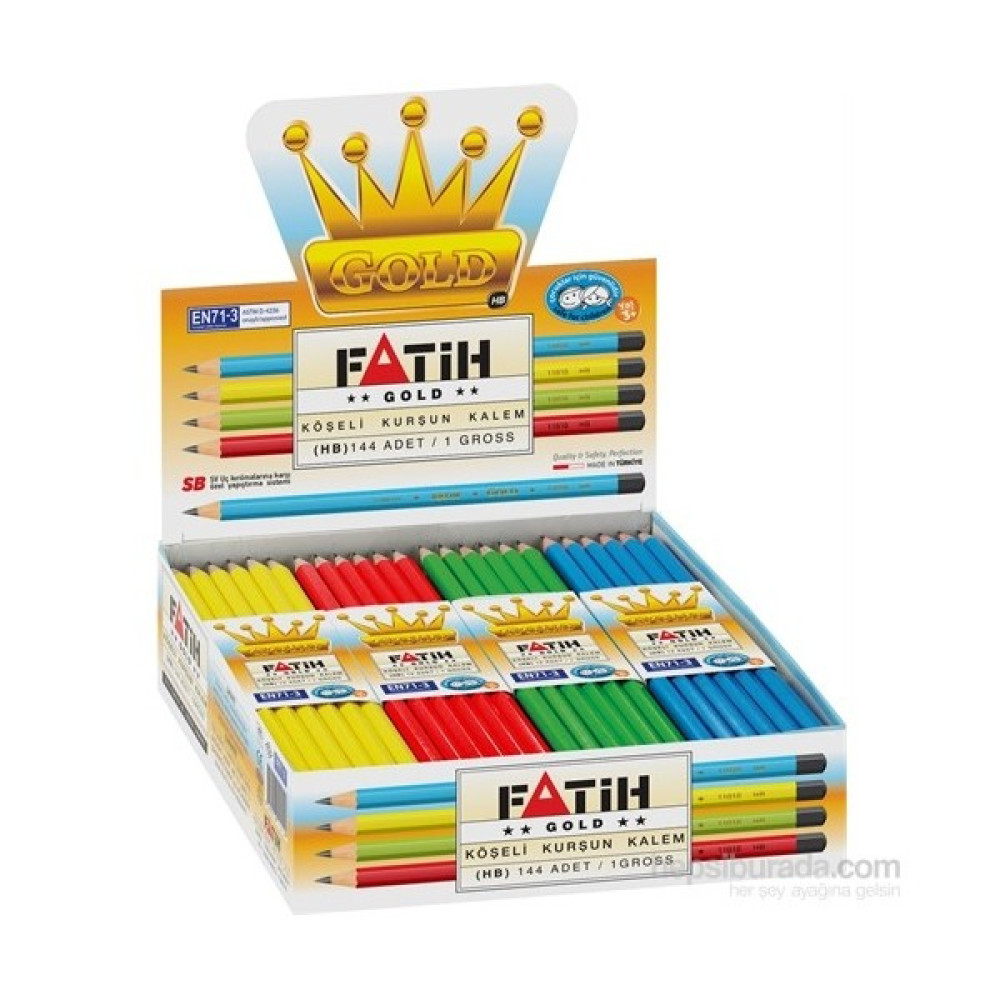Fatih Yeni Gold Kurşunkalem 12'li Kurşun (Ahşap) Kalem Fiyatı