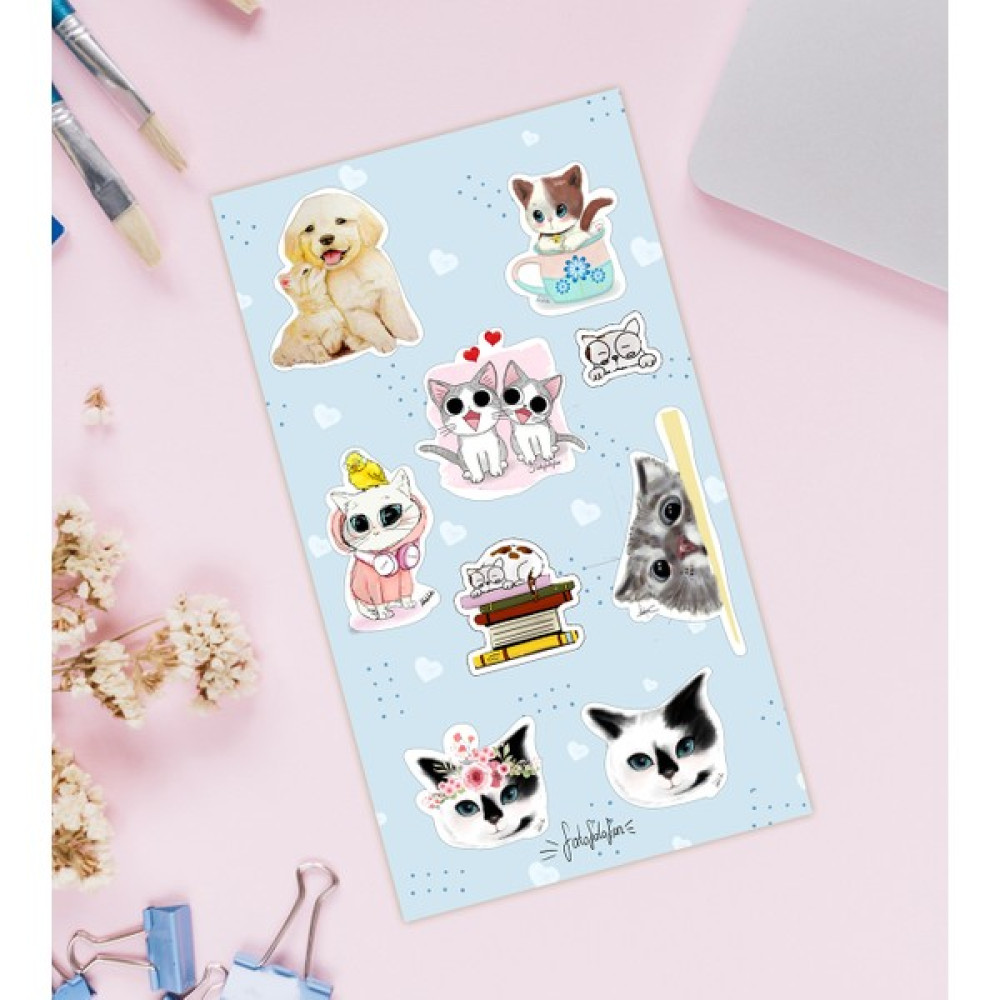 Fatofotofan Kedili Sticker Set,pisili 2'li set - 10 cm - Renkli Sticker Fiyatı