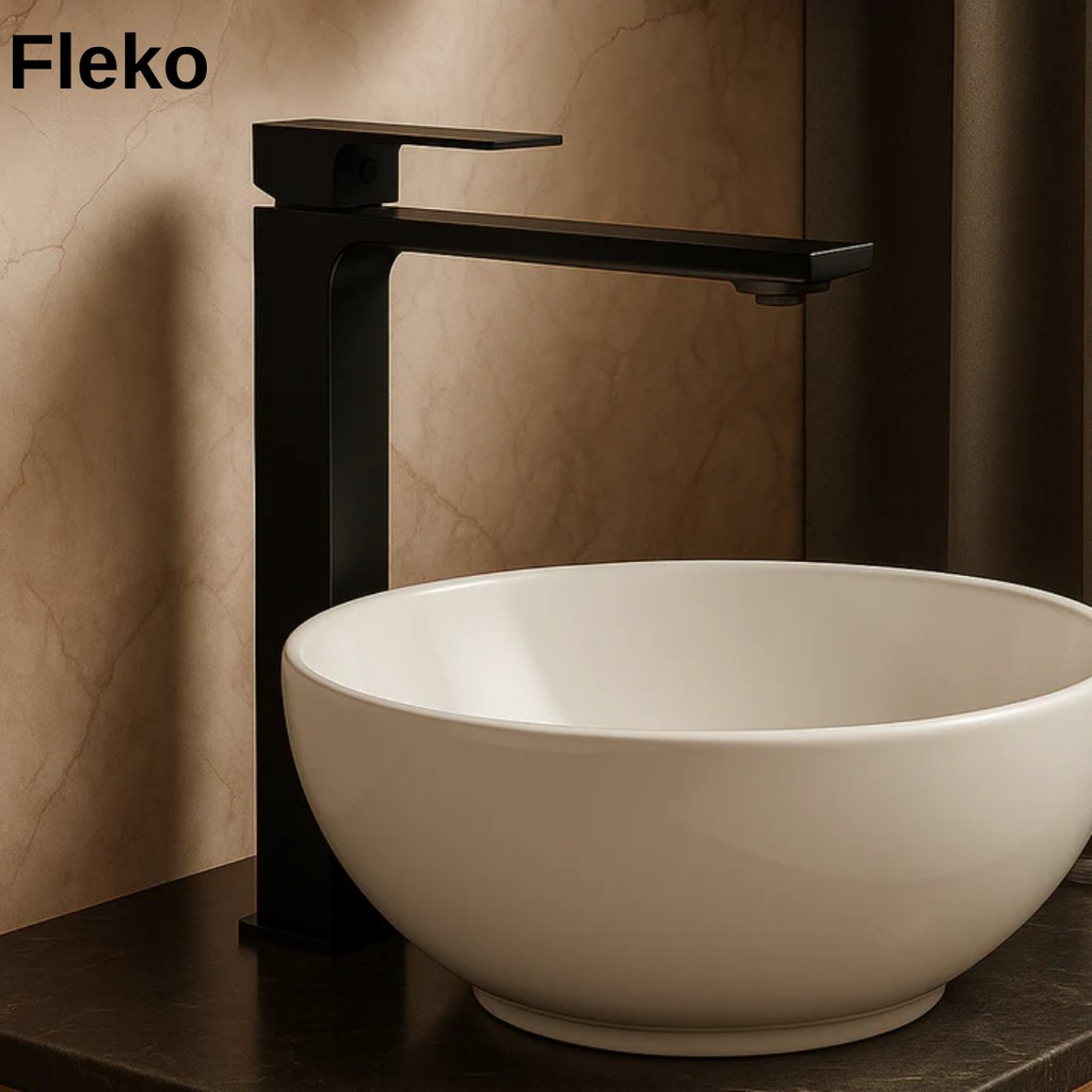 Faumix Fleko Siyah Kare Çanak Lavabo Bataryası (Levi) Bataryalar & Musluklar Fiyatı