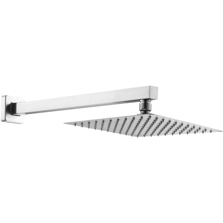 Fause Ankastre Duş Başlığı Borulu Kare Slim Metal 20x20 cm - Gri Duş Başlığı Fiyatı
