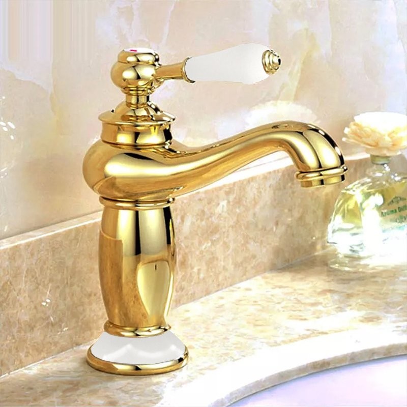 Fause Rustik Lavabo Bataryası Vintage Altın Gold KLB100-G Bataryalar & Musluklar Fiyatı