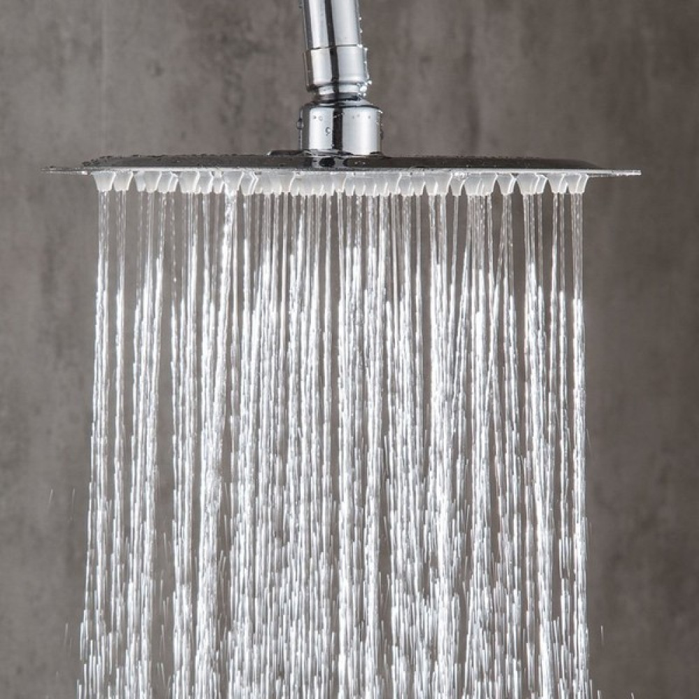 Fause Tepe Duş Başlığı Kare Slim 304 Metal 30X30 cm - Gri Duş Başlığı Fiyatı