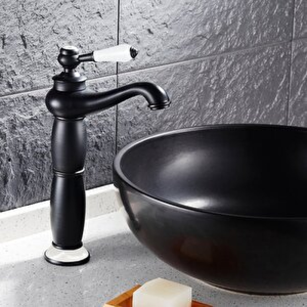 Fause Yüksek Çanak Rustik Lavabo Bataryası Vintage Siyah Ksl100-b Bataryalar Fiyatı