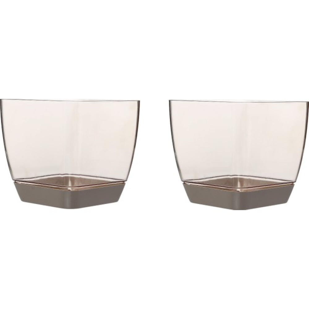 Favilla Kare Orkide Saksı 14X14 cm Kahve 2'Li Saksı ve Aksesuarları Fiyatı