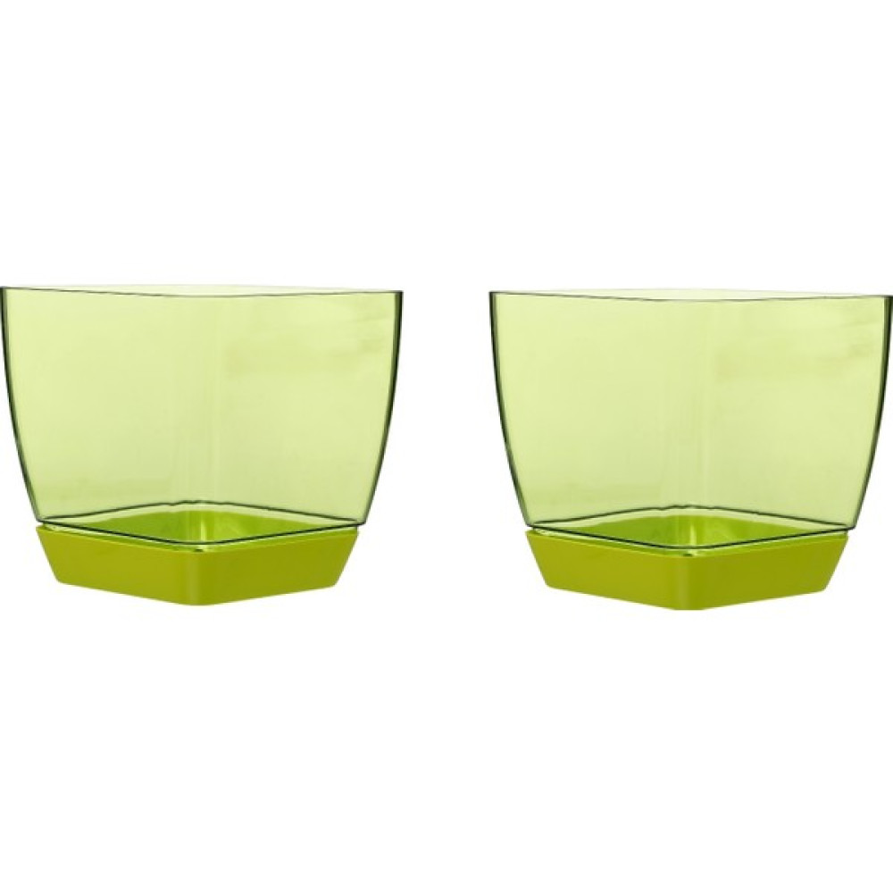 Favilla Kare Orkide Saksı 14X14 cm Yeşil 2'Li Saksı ve Aksesuarları Fiyatı