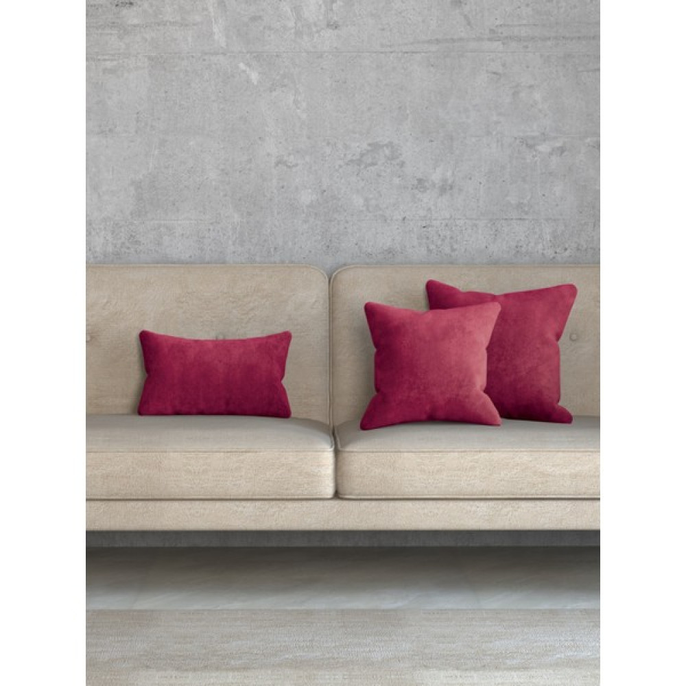 Favolli Kadife Dokulu Bordo Renk Kırlent Kılıfı Dream Serisi Punch Için Uygun Gizli FERMUAR50 x 30 cm - 50 x 30 cm Kırlent / Mobilya Yastığı Fiyatı