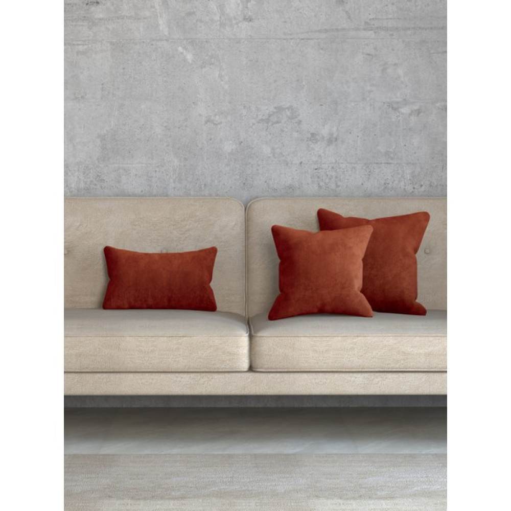 Favolli Kadife Dokulu Kiremit Rengi Kırlent Kılıfı Dream Serisi Punch Için Uygun Gizli FERMUAR50 x 30 cm Kırlent / Mobilya Yastığı Fiyatı