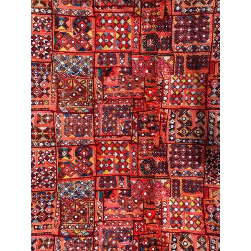 Favor Kumaş Etnik Nakış Patchwork Desenli Dijital Baskılı Kumaş FVR-852 - 140 cm - 1 m - Renkli Kumaşlar Fiyatı
