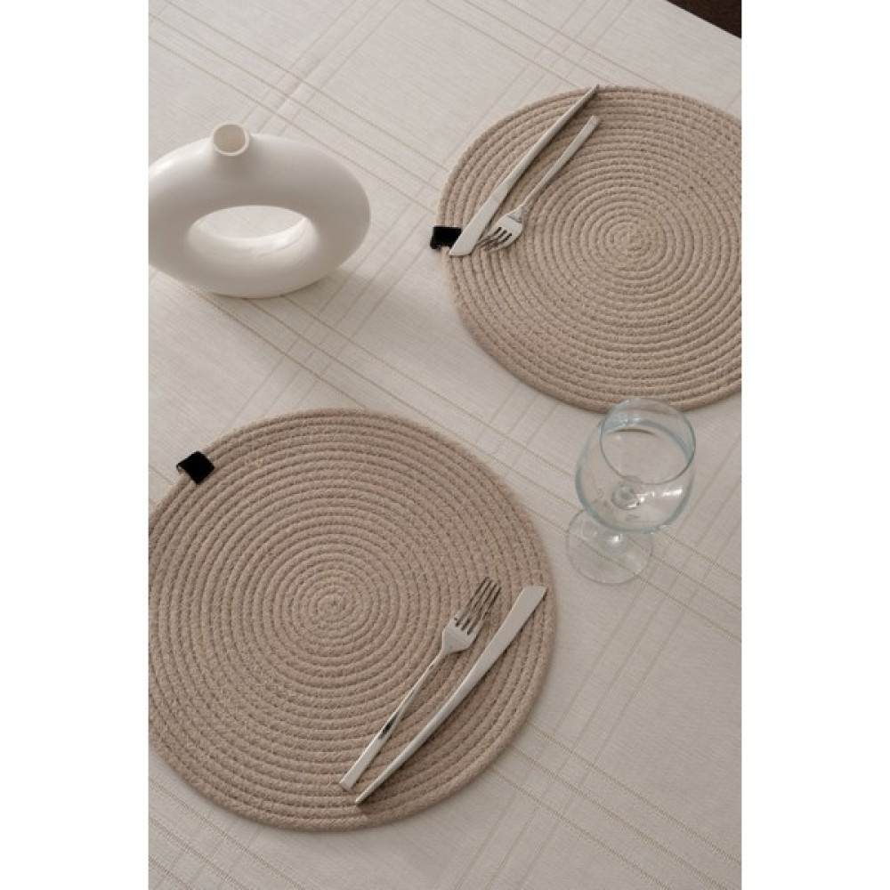 Favora 2li Jüt Halat Supla Hasır Amerikan Servis - Bej - 32 x 32 cm Amerikan Servis Fiyatı