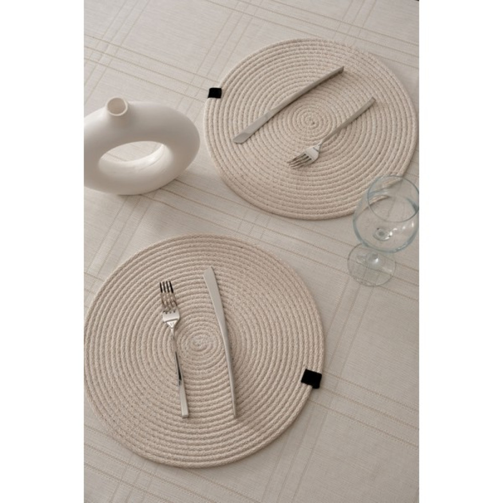 Favora 2li Jüt Halat Supla Hasır Amerikan Servis - Krem - 32 x 32 cm Amerikan Servis Fiyatı