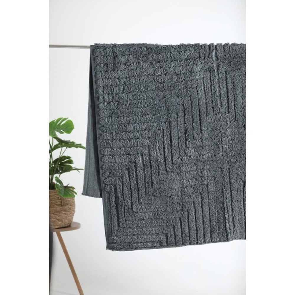 Favora Alice Tufting Pamuklu Paspas Halı 120 x 180 cm - Antrasit Salon Halısı Fiyatı