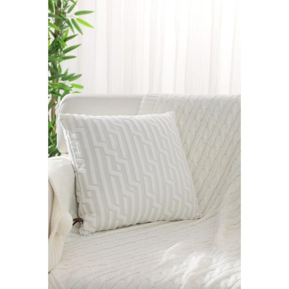 Favora Bohem Desenli Özel Tasarım Punch Kırlent Kılıfı - Krem - 40 x 40 cm Kırlent / Mobilya Yastığı Fiyatı