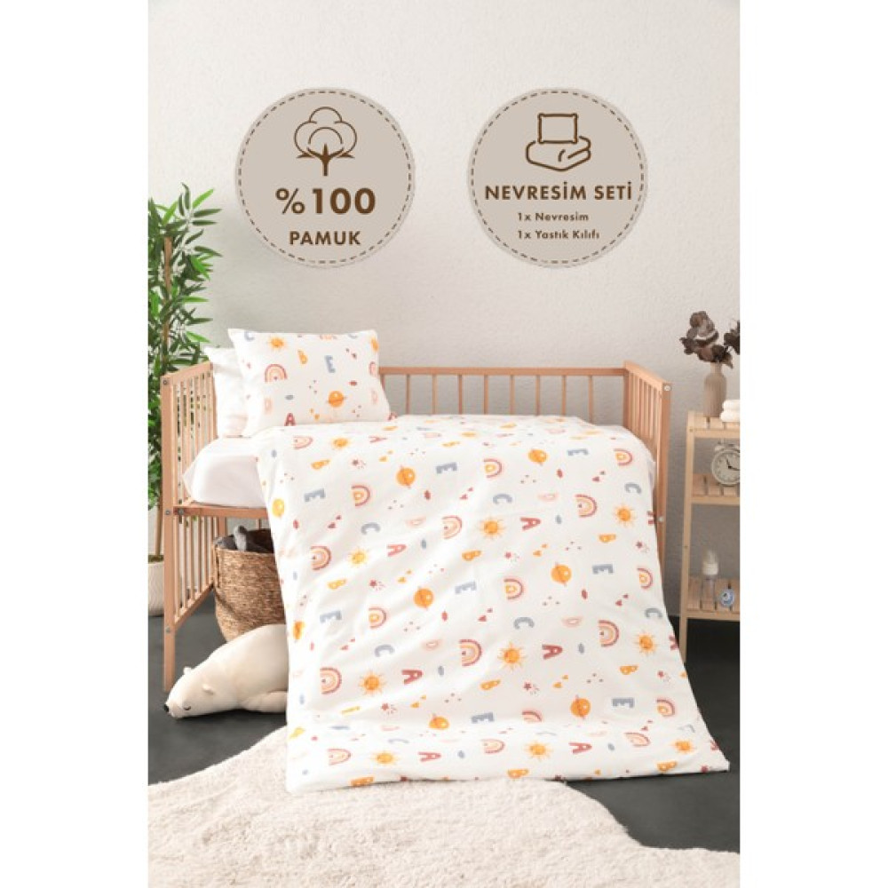 Favora Gökyüzü Kışlık Flanel Pazen Bebek Nevresim Seti - Kiremit - 100 x 150 cm Bebek Nevresim Takımı Fiyatı
