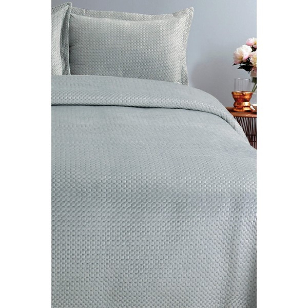 Favora Lidia Kadife Çift Kişilik Yatak Örtüsü Takımı - Gri - 240 x 260 cm Yatak Örtüsü Fiyatı