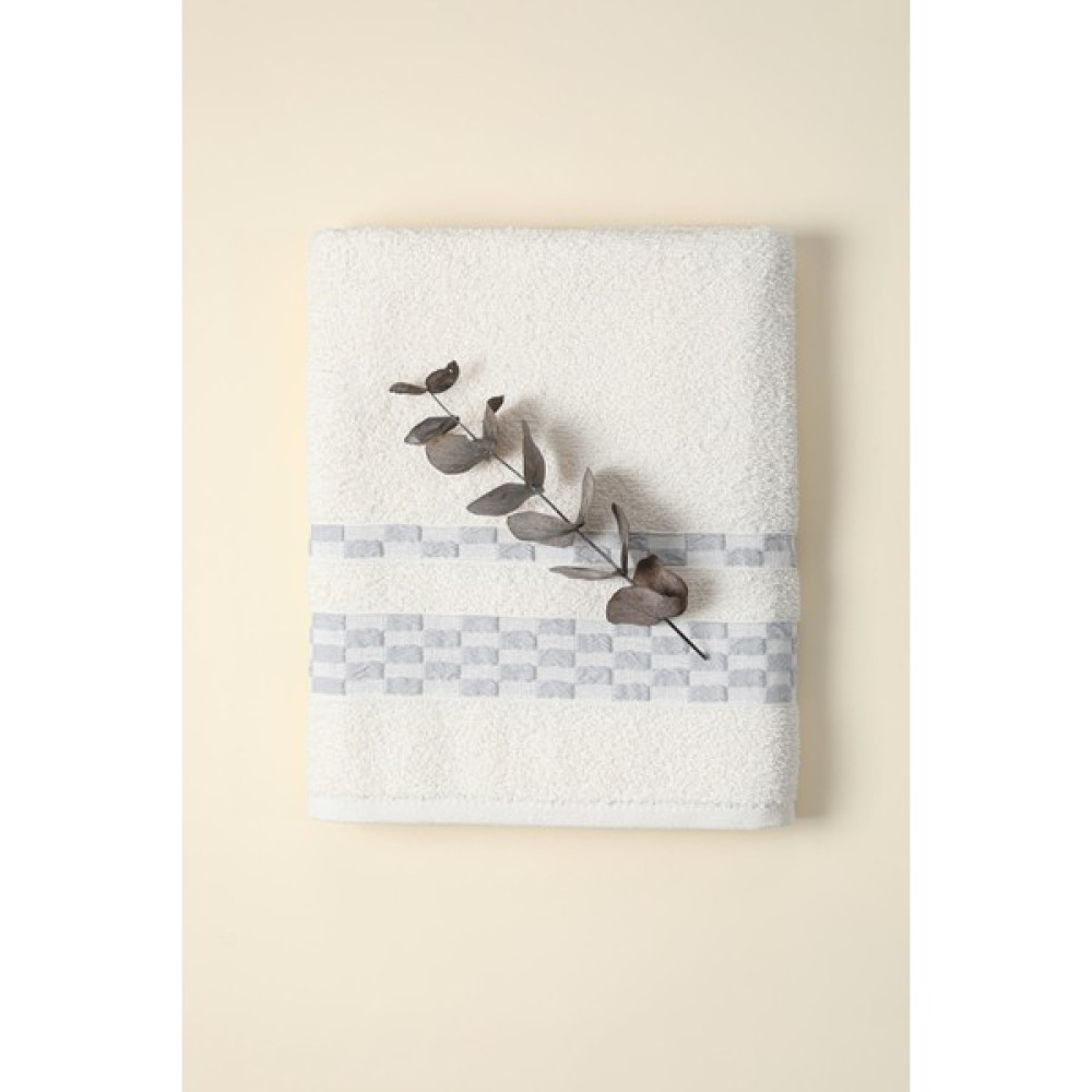 Favora Light Dama Pamuklu Banyo Havlusu 90 x 150 - Ekru - 90 x 150 cm Banyo Havlusu Fiyatı