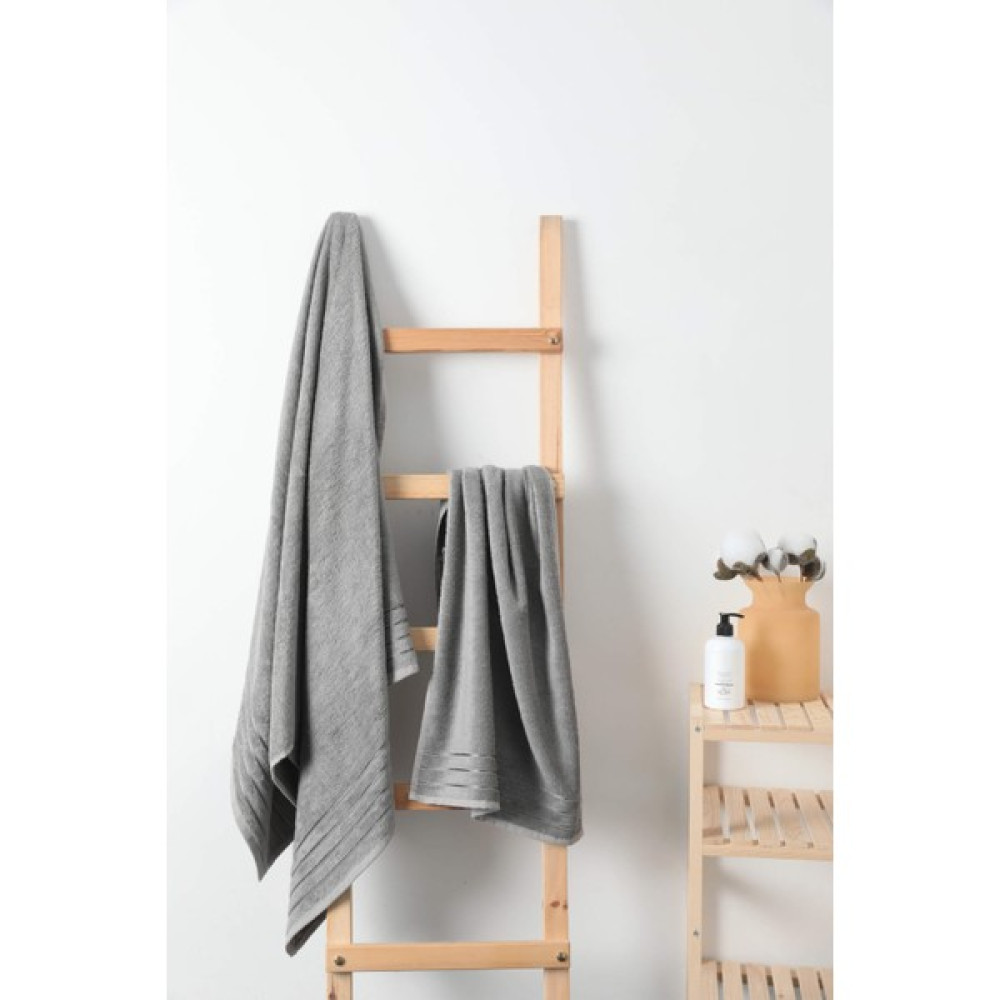 Favora Natural Bambu 2li Banyo Havlu Seti Hamam Takımı - Antrasit - 90 x 150 cm El / Yüz Havlusu Fiyatı