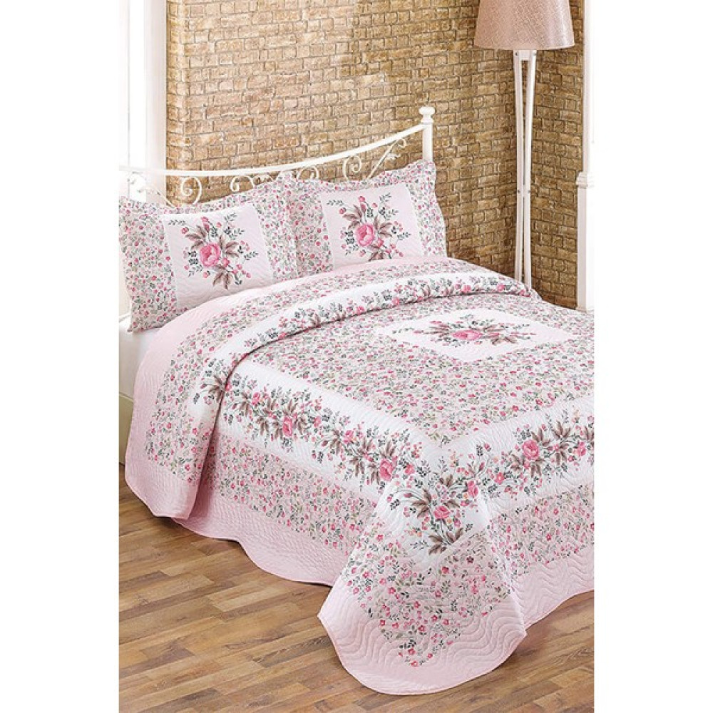 Favora Örtüm Mia Çift Kişilik Kapitone Yatak Örtüsü Takımı - Pembe - 250 x 260 cm Yatak Örtüsü Fiyatı