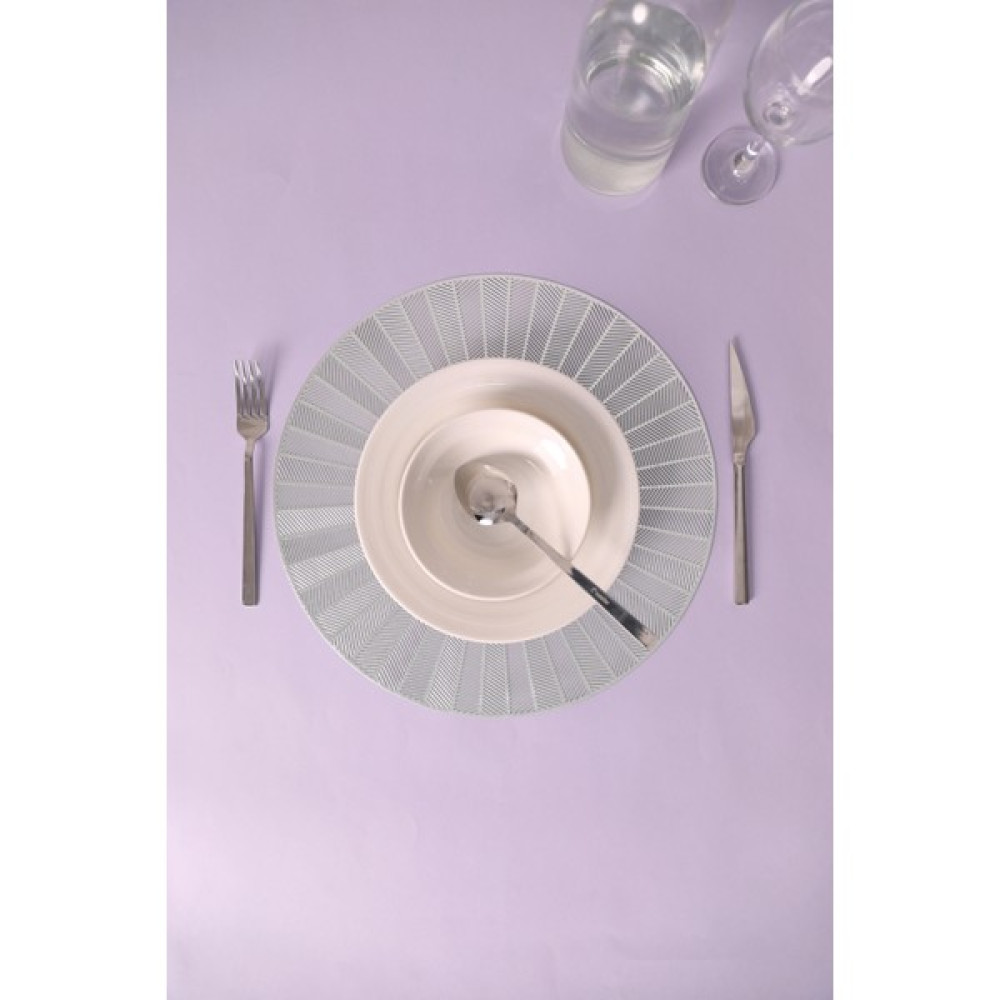 Favora Paçi Jolly 6lı Pvc Amerikan Servis Supla Seti - Gümüş - 38 x 38 cm Amerikan Servis Fiyatı