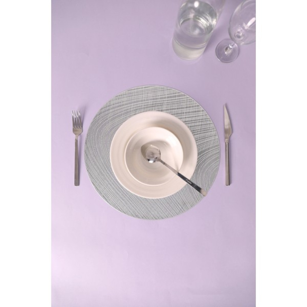 Favora Paçi Ocean 6lı Pvc Amerikan Servis Supla Seti - Gümüş - 38 x 38 cm Amerikan Servis Fiyatı