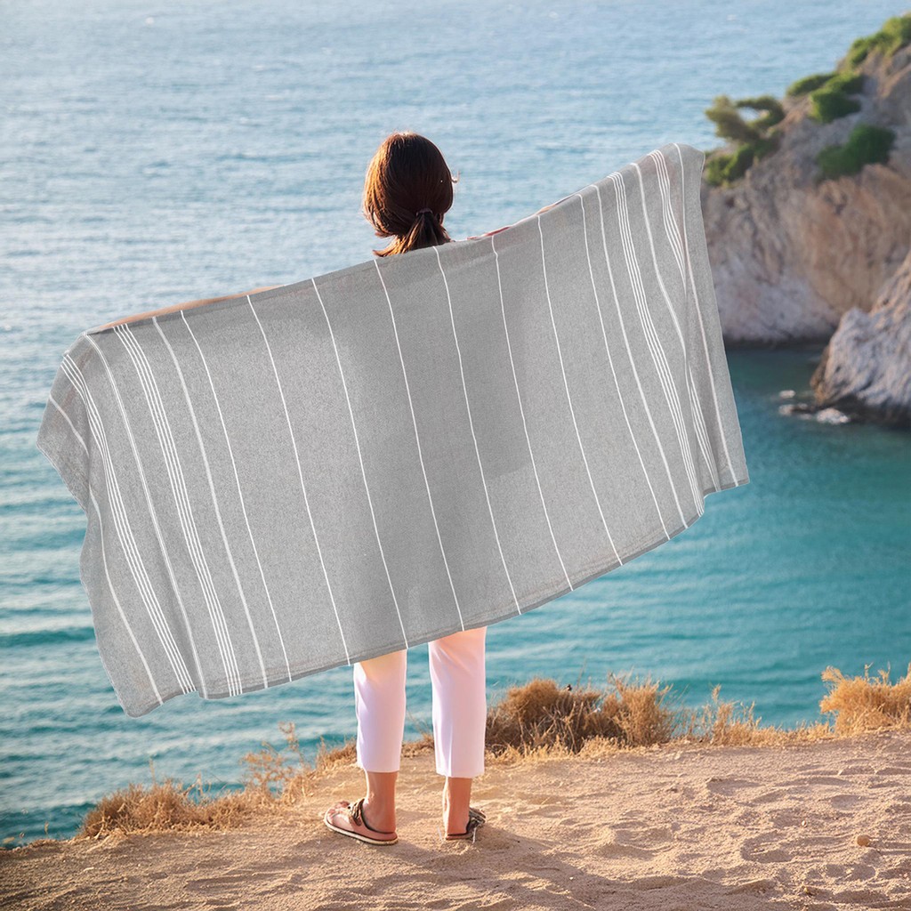 Favora Peştamal Plaj Havlusu 90X140 - Gri - 90 x 140 cm El / Yüz Havlusu Fiyatı