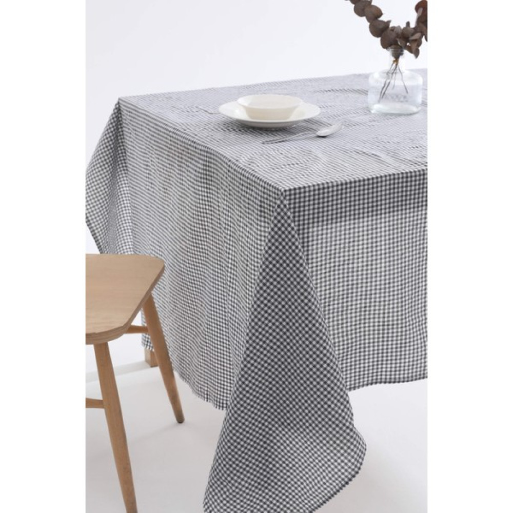Favora Pötikare Desenli Leke Tutmaz Masa Örtüsü Sofra Bezi - Gri - 150 x 160 cm Masa Örtüsü Fiyatı