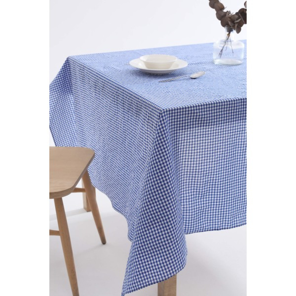 Favora Pötikare Desenli Leke Tutmaz Masa Örtüsü Sofra Bezi - Mavi - 150 x 160 cm Masa Örtüsü Fiyatı