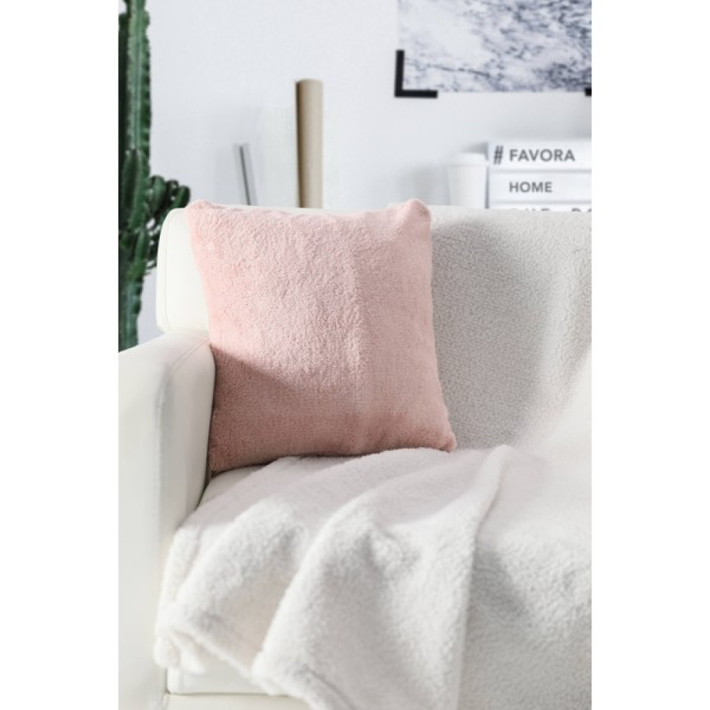 Favora Soft Dekoratif Peluş Kırlent Kılıfı 42X42 cm - Pudra - 42 x 42 cm Kırlent / Mobilya Yastığı Fiyatı