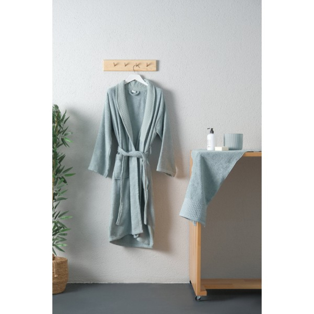 Favora Tuwa Unise x Pamuklu x l Beden Tekli Bornoz Seti - Mint Yeşili - 2XL Bornoz Fiyatı