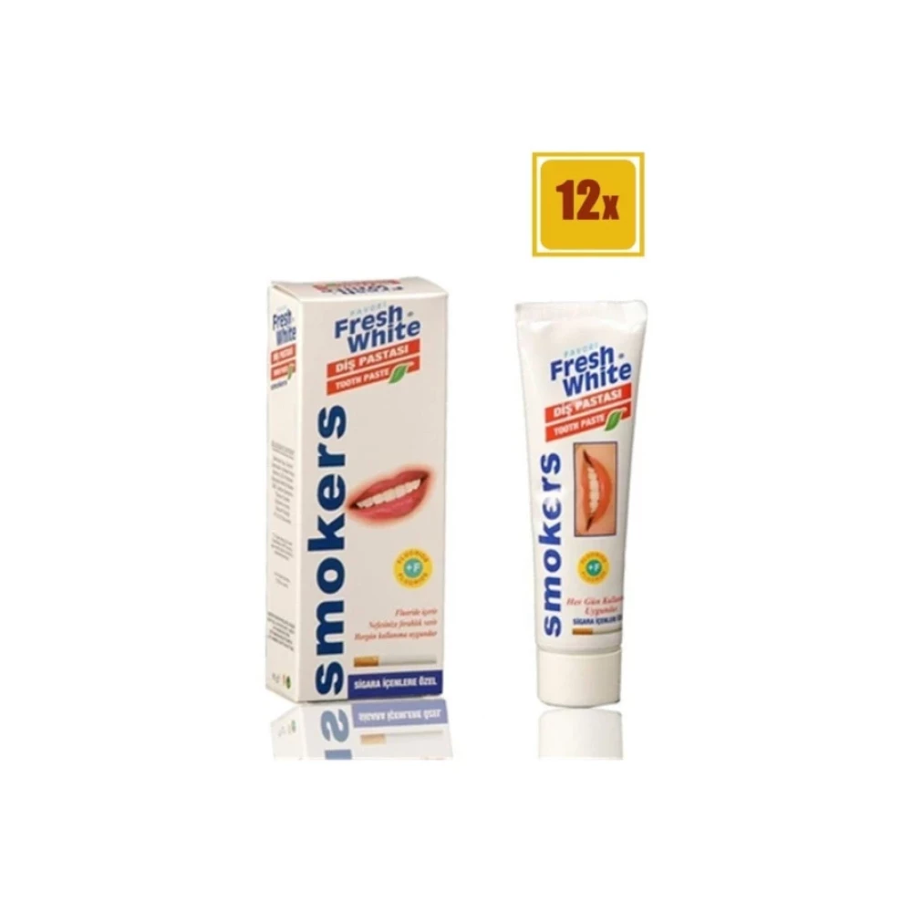 Favori Fresh White Diş Pastası Smokers 90Gr 12Li Paket Diş Beyazlatıcılar Fiyatı