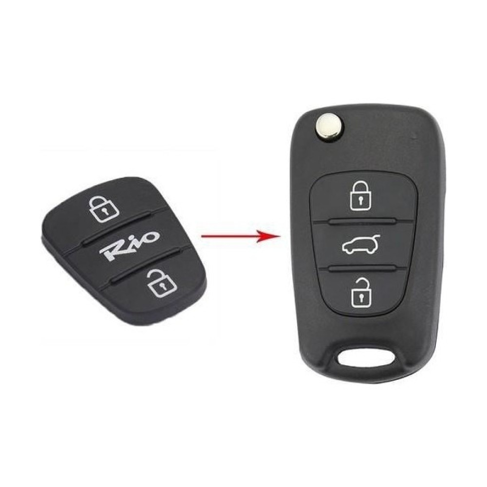 Favori Oto Yedek Kia Rio Anahtar Basma Tuşu 3 Tuşlu Anahtarlık Fiyatı