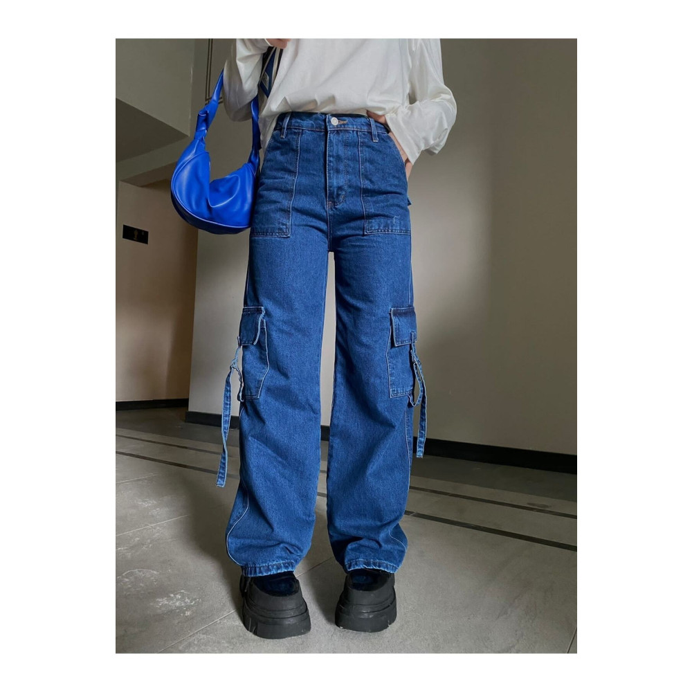 Favorim50ton New Palaska Mavi Kargo Cep Pantolon ( Unisex ) S Beden Kadın Pantolon Fiyatı
