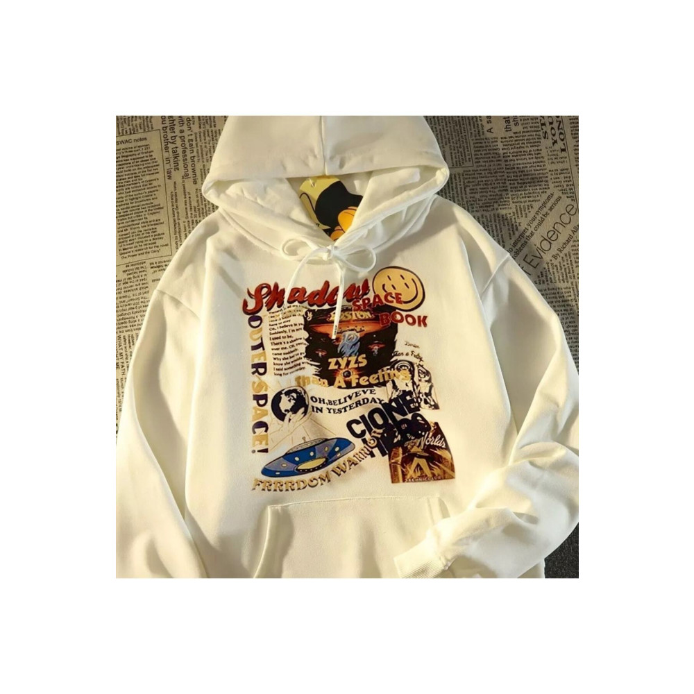 Favorim50ton Space Baskı Detay Kalın Kumaş Kapşonlu Unisex XXS Beden Bayan Sweatshirt Fiyatı