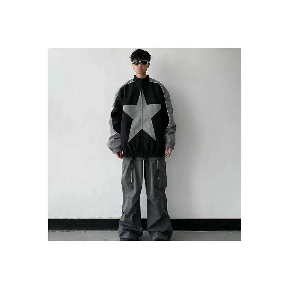 Favorim50ton Y2k Star Patchwork Bomber Ceket M Beden Bayan Ceket Fiyatı