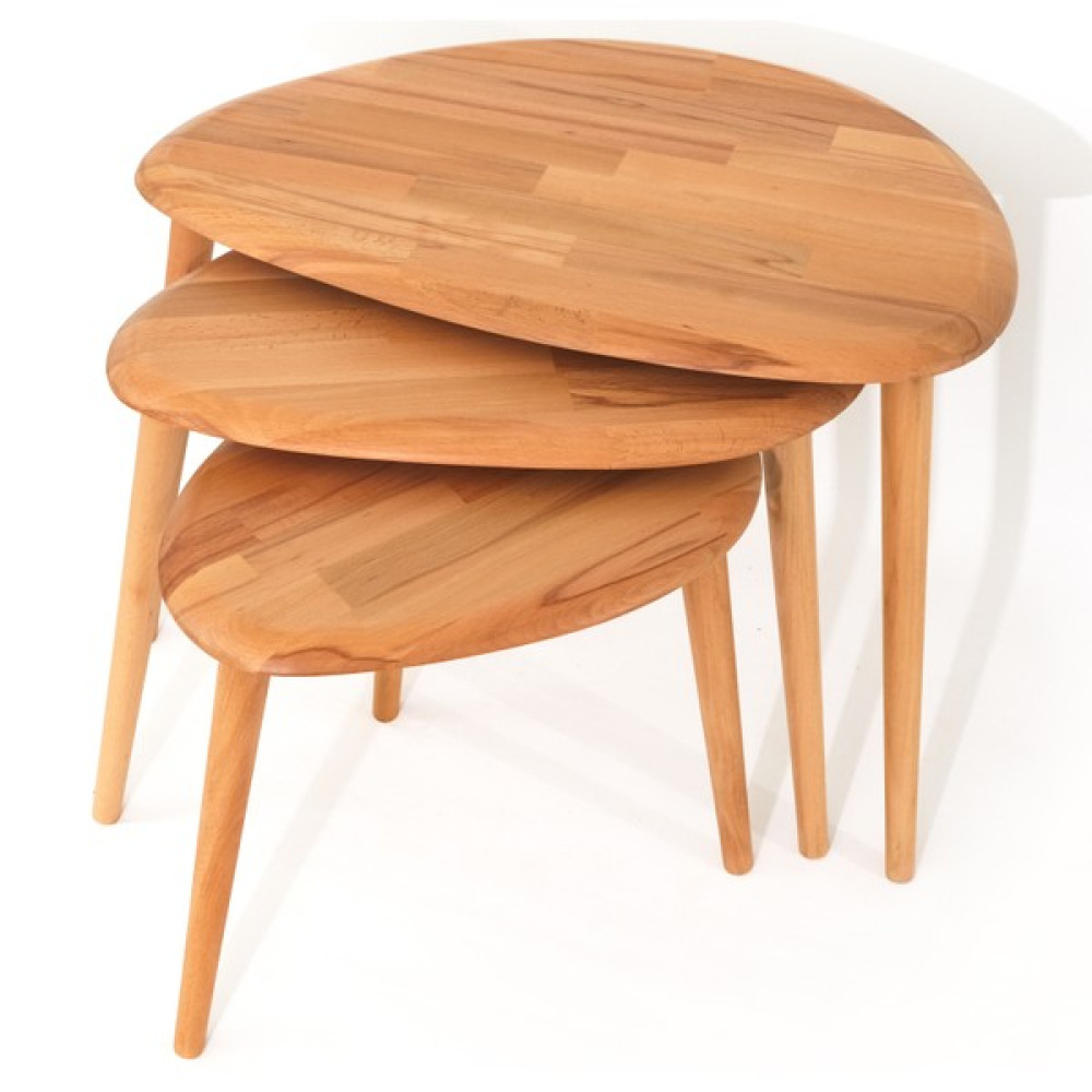 Faw Decor Naturel Masif Doğal Tekli, 2'li, 3'lü Zigon Sehpa Set, Modern Masif Yan Sehpa - 3'lü Sehpa Yan Sehpa Fiyatı