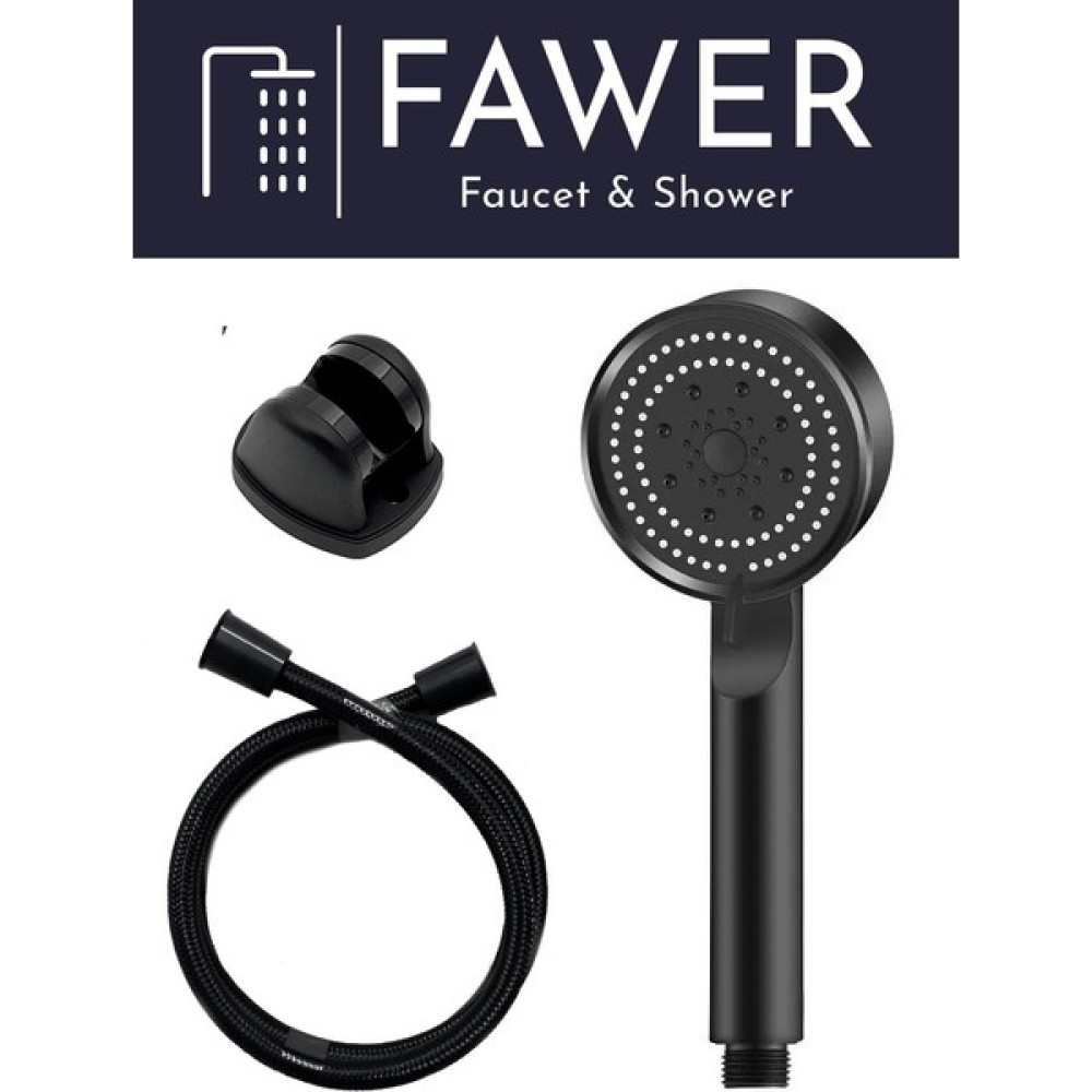 FAWER Faucet & Shower 5 Fonksiyonlu Siyah Mafsallı Duş Seti Duş Başlığı Duş Seti Fiyatı