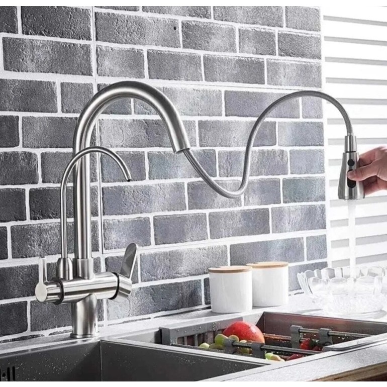 FAWER Faucet & Shower FLEKO KROM ARITMALI SPİRALLİ MUTFAK BATARYASI Bataryalar & Musluklar Fiyatı