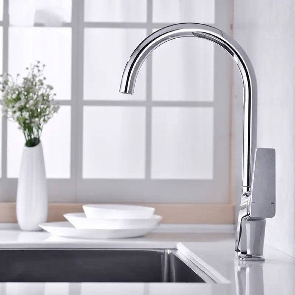 FAWER Faucet & Shower Fleko Mustang Krom Mutfak Eviye Bataryası Bataryalar & Musluklar Fiyatı