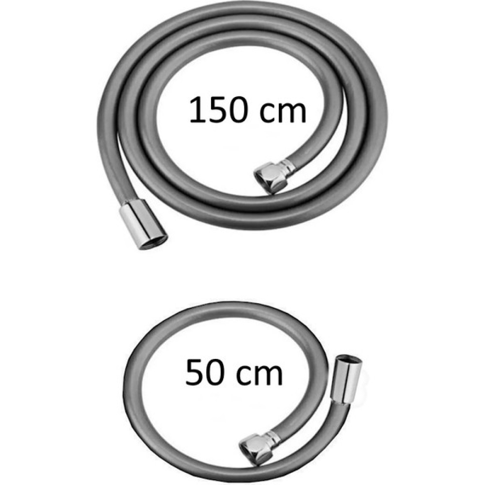FAWER Faucet & Shower Uzun Kısa Gri Pvc Duş Hortumu 150CM-50CM - Cngr2 Duş Başlığı Fiyatı