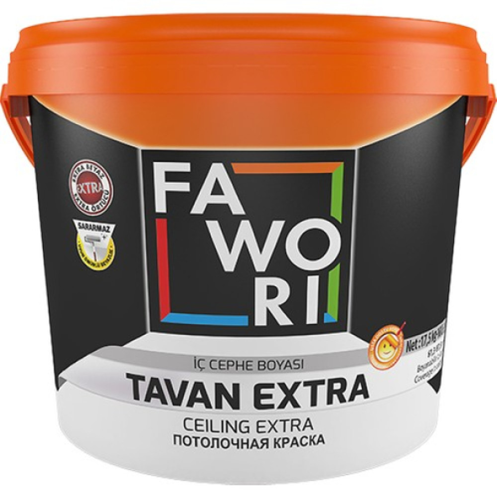 Fawori Extra Tavan Boyasi 17,5 Kg Boyalar Fiyatı