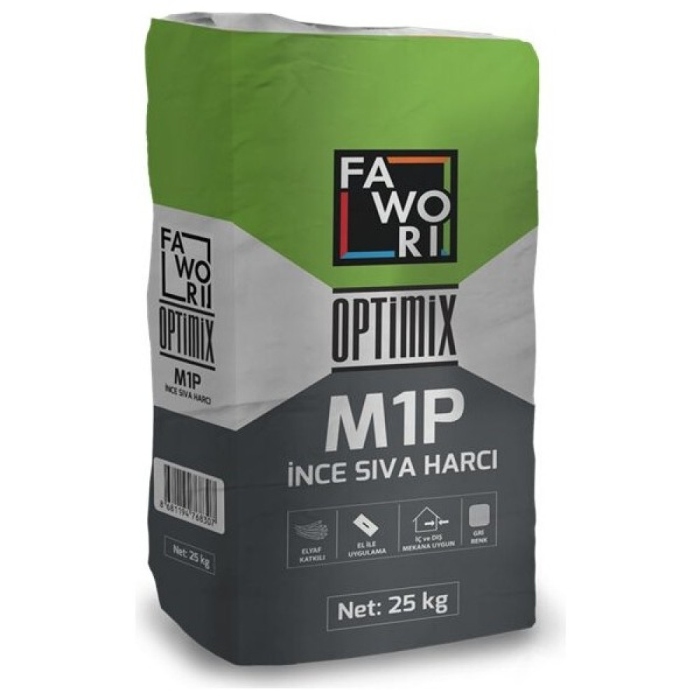 Fawori Optimix M1P Ince Hazır Sıva Harcı 25 kg Dış Cephe Yalıtım Malzemeleri Fiyatı