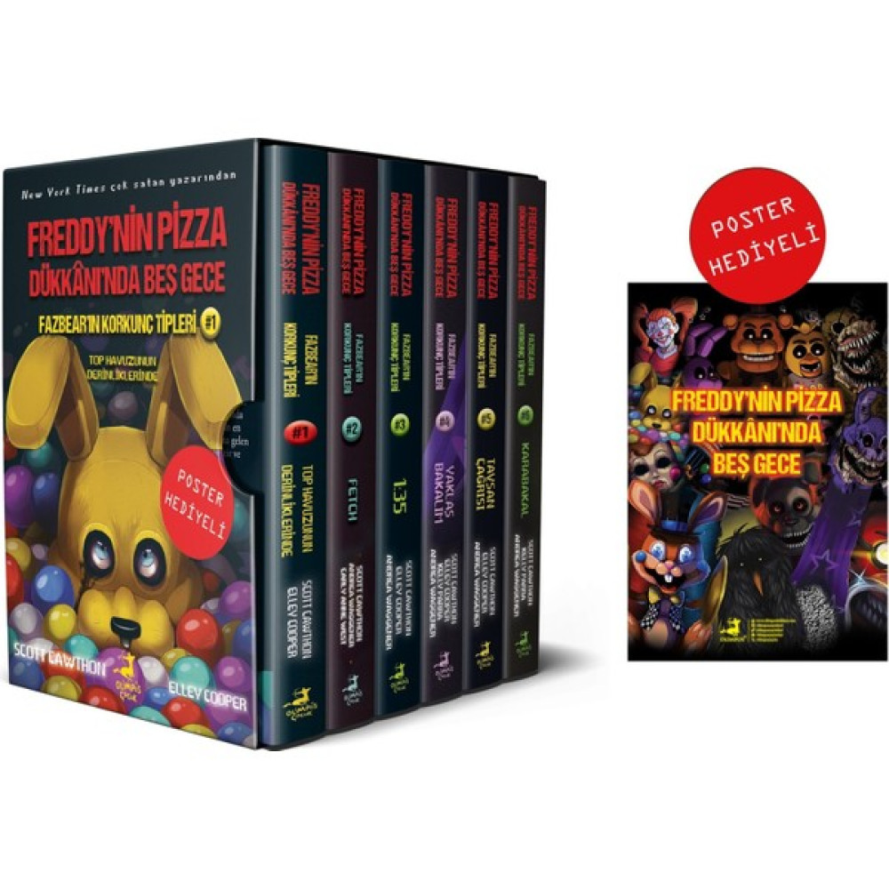 Fazbear’ın Korkunç Tipleri Serisi 6 Kitap - Poster Hediyeli Kutulu Set - Olimpos Çocuk - Scott Cawthon Çocuk Roman Fiyatı